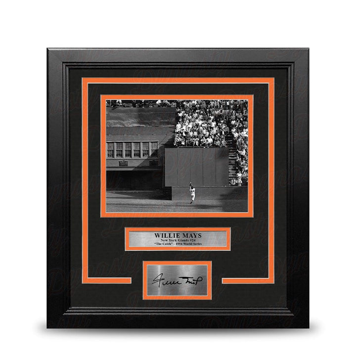 Dynasty Sports & Framing Engraved Signatures Willie Mays The Catch New York Giants 8" x 10" Framed Baseball Photo with Engraved Autograph