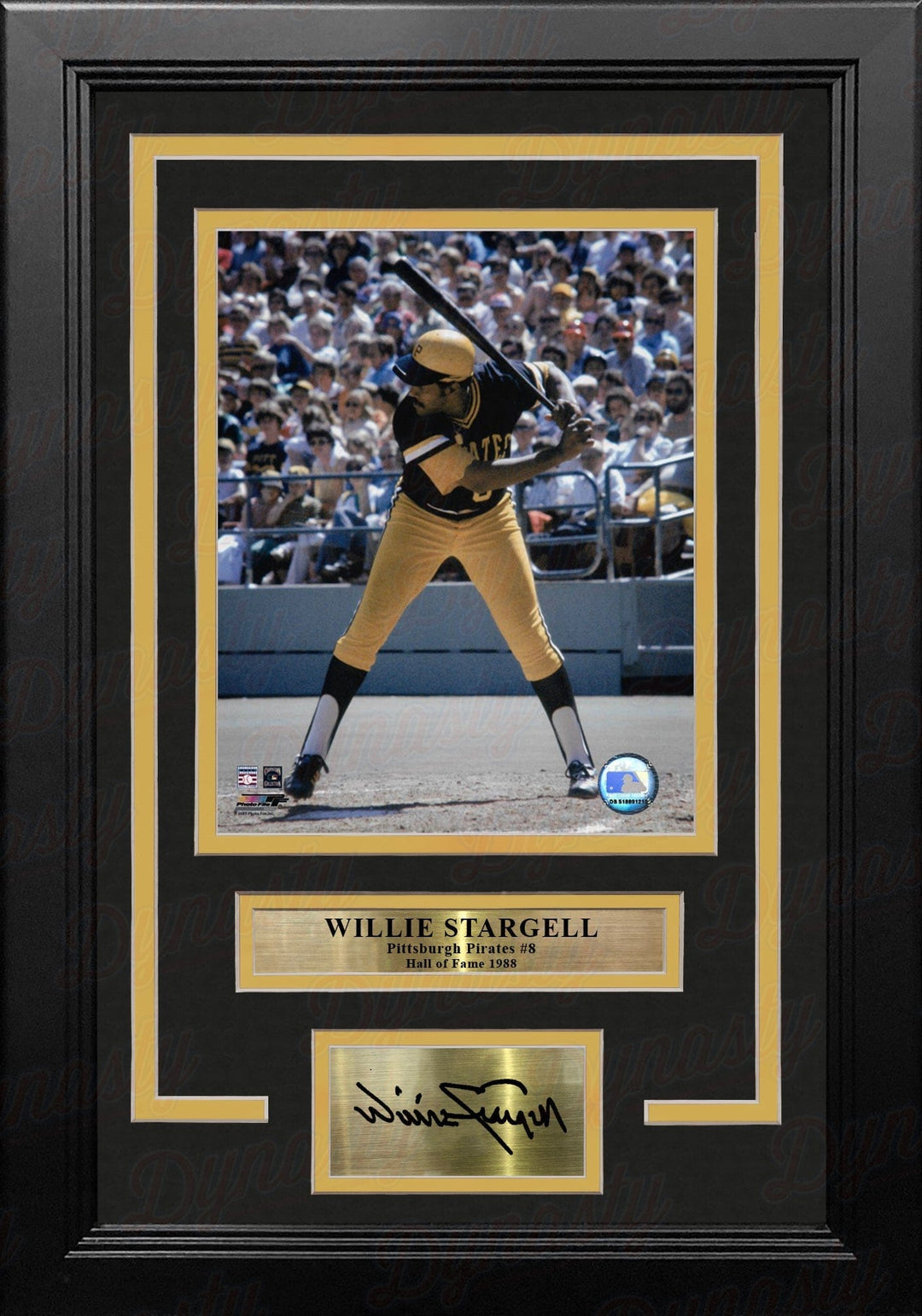 Dynasty Sports & Framing Engraved Signatures Willie Stargell in Action Pittsburgh Pirates 8" x 10" Framed Baseball Photo with Engraved Autograph