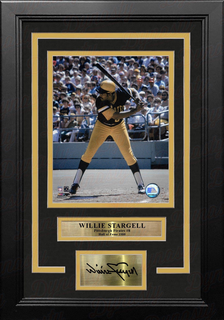 Dynasty Sports & Framing Engraved Signatures Willie Stargell in Action Pittsburgh Pirates 8" x 10" Framed Baseball Photo with Engraved Autograph