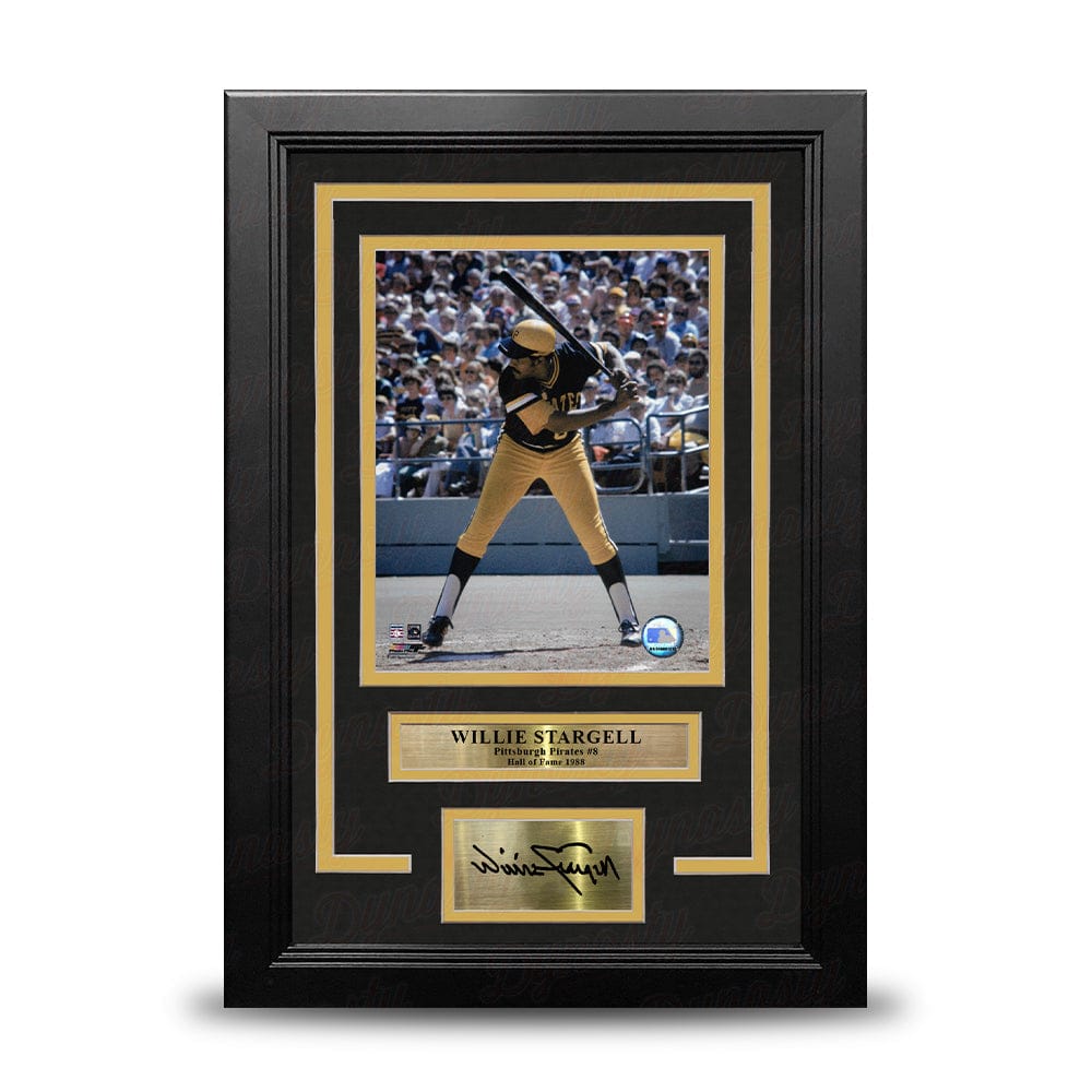 Dynasty Sports & Framing Engraved Signatures Willie Stargell in Action Pittsburgh Pirates 8" x 10" Framed Baseball Photo with Engraved Autograph