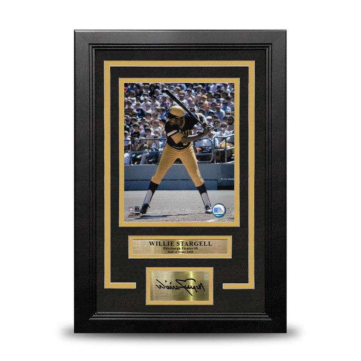 Dynasty Sports & Framing Engraved Signatures Willie Stargell in Action Pittsburgh Pirates 8" x 10" Framed Baseball Photo with Engraved Autograph