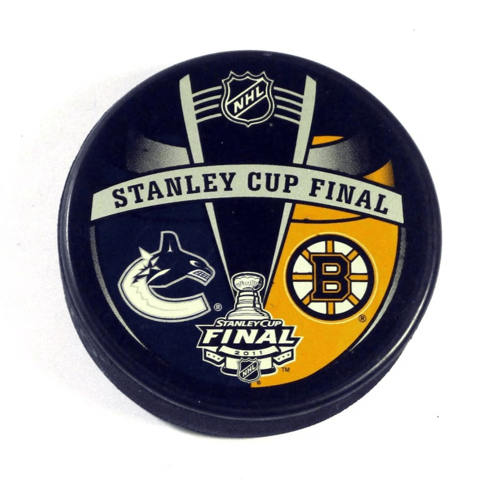 Dynasty Sports & Framing Equipment - Hockey Pucks Boston Bruins 2011 Stanley Cup Finals Matchup Logo Puck