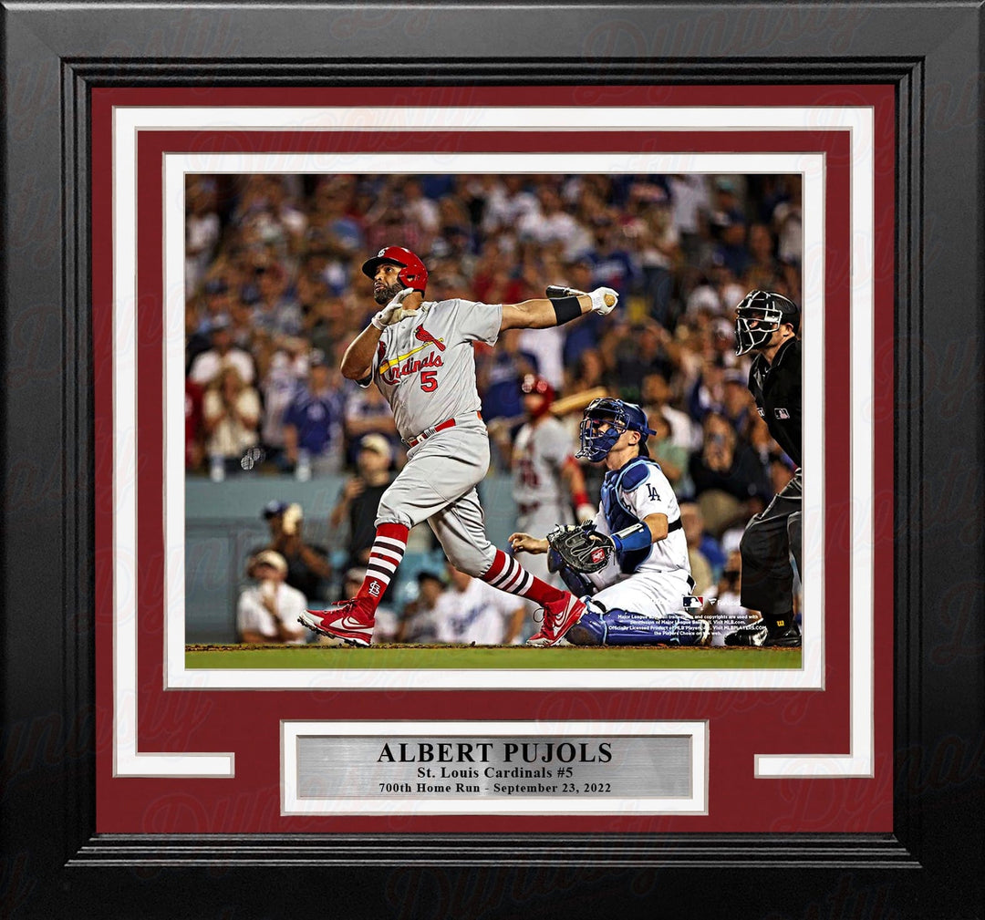 Dynasty Sports & Framing Framed Baseball Photos Albert Pujols 700th Home Run St. Louis Cardinals 8" x 10" Framed Baseball Photo