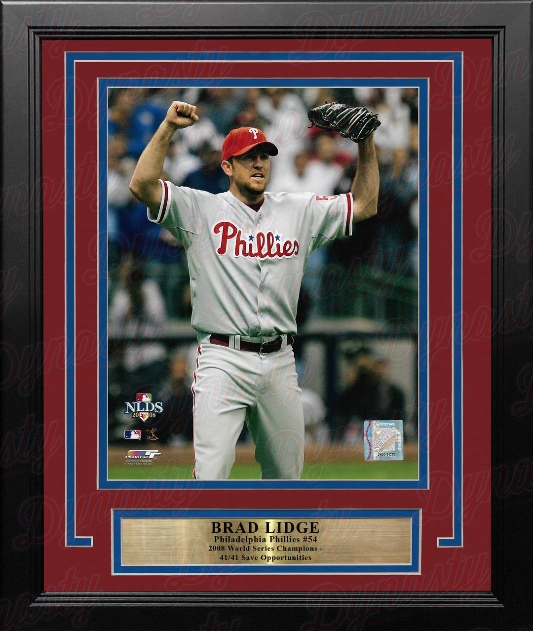 Dynasty Sports & Framing Framed Baseball Photos Brad Lidge 2008 Playoff Action Philadelphia Phillies 8" x 10" Framed Baseball Photo