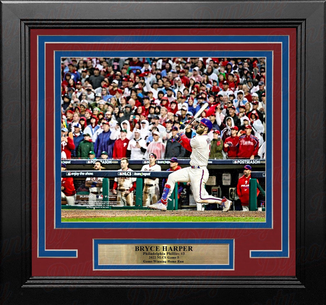 Dynasty Sports & Framing Framed Baseball Photos Bryce Harper 2022 NLCS Game 5 Home Run Philadelphia Phillies 8" x 10" Framed Baseball Photo