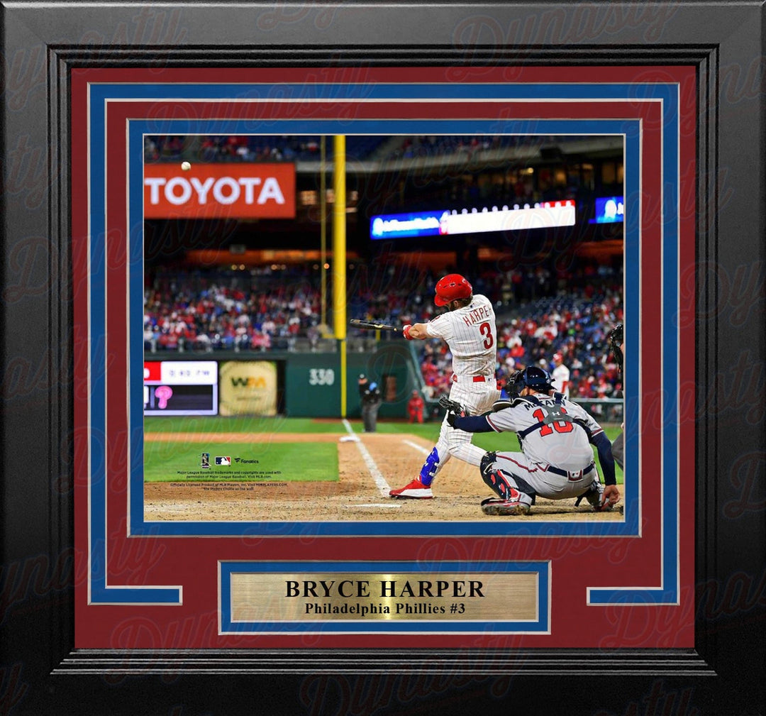 Dynasty Sports & Framing Framed Baseball Photos Bryce Harper Home Run Swing Philadelphia Phillies 8" x 10" Framed Baseball Photo