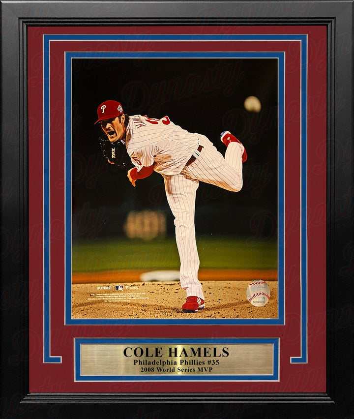 Dynasty Sports & Framing Framed Baseball Photos Cole Hamels 2008 World Series Action Philadelphia Phillies 8" x 10" Framed Baseball Photo