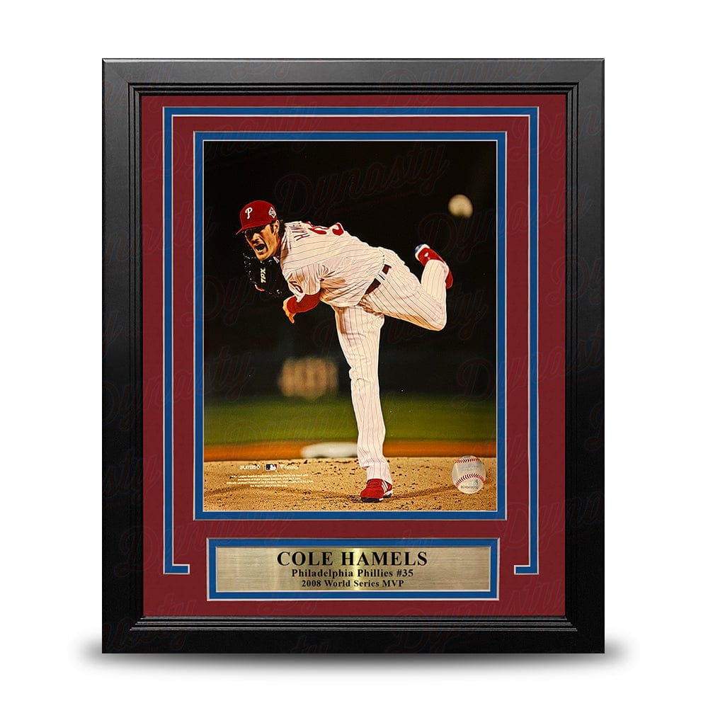 Dynasty Sports & Framing Framed Baseball Photos Cole Hamels 2008 World Series Action Philadelphia Phillies 8" x 10" Framed Baseball Photo