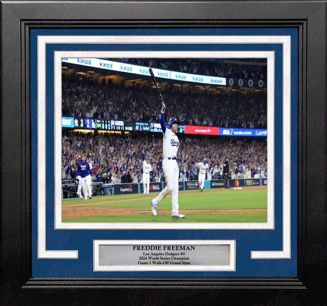 Dynasty Sports & Framing Framed Baseball Photos Freddie Freeman Walk-Off Grand Slam 2024 World Series LA Dodgers 8x10 Framed Landscape Photo