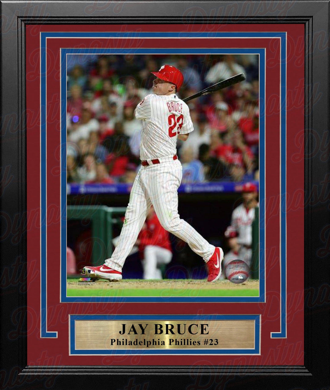 Dynasty Sports & Framing Framed Baseball Photos Jay Bruce Philadelphia Phillies MLB Baseball 8" x 10" Framed and Matted Photo
