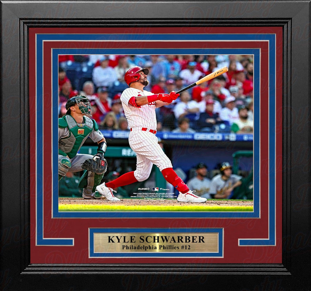 Dynasty Sports & Framing Framed Baseball Photos Kyle Schwarber Home Run Swing Philadelphia Phillies 8" x 10" Framed Baseball Photo