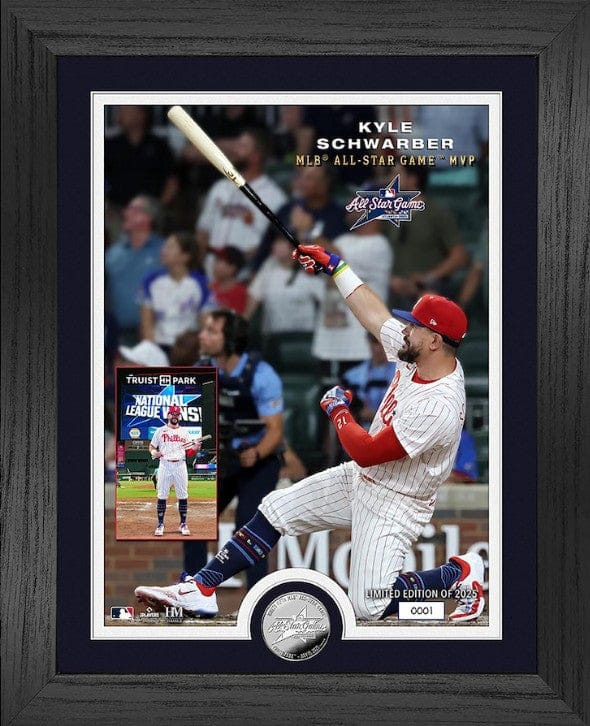 Dynasty Sports & Framing Framed Baseball Photos Kyle Schwarber Philadelphia Phillies Highland Mint 2025 All-Star Game MVP 8x10 Photo w/ Silver Coin