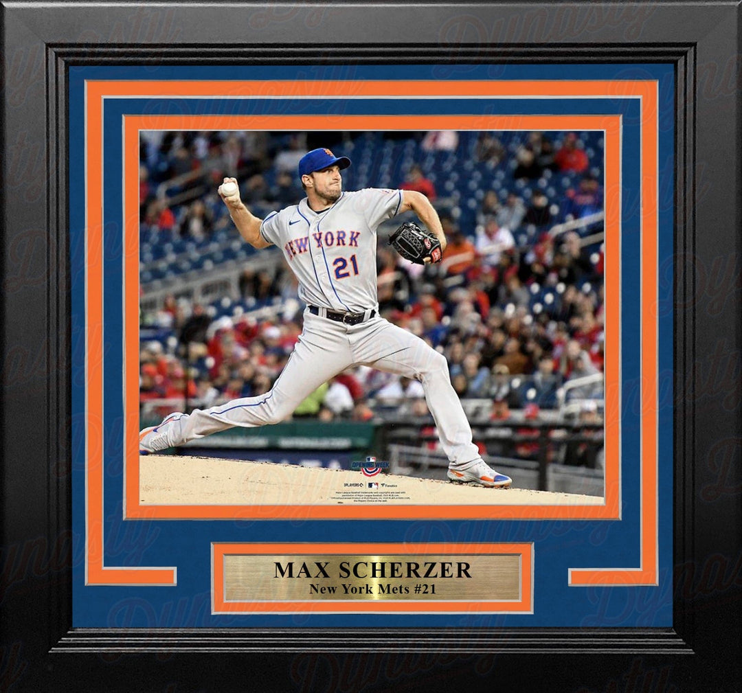 Dynasty Sports & Framing Framed Baseball Photos Max Scherzer in Action New York Mets 8" x 10" Framed Baseball Photo