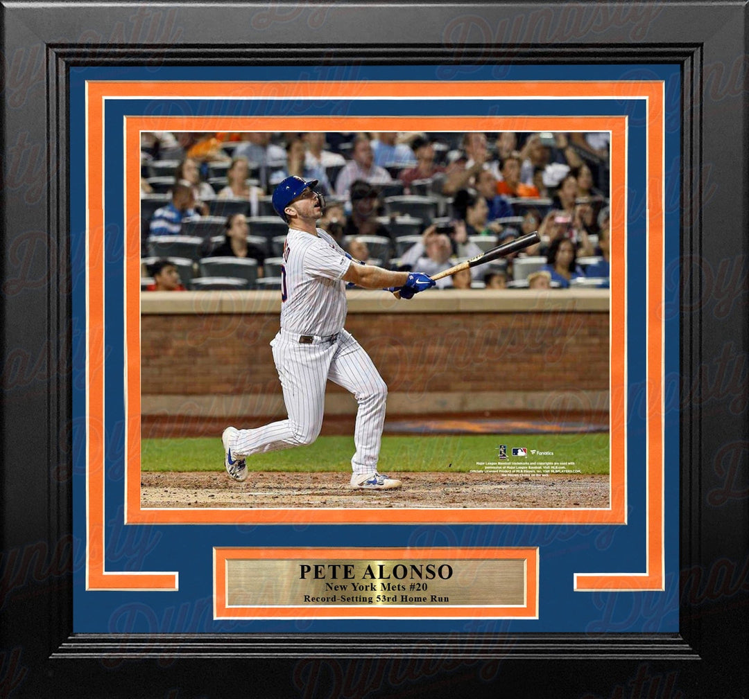 Dynasty Sports & Framing Framed Baseball Photos Pete Alonso Record-Breaking Home Run New York Mets 8" x 10" Framed Baseball Photo