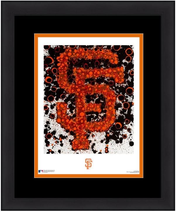 Dynasty Sports & Framing Framed Baseball Photos San Francisco Giants Timothy Raines Logo Art 16" x 20" Framed Baseball Word-Art Photo