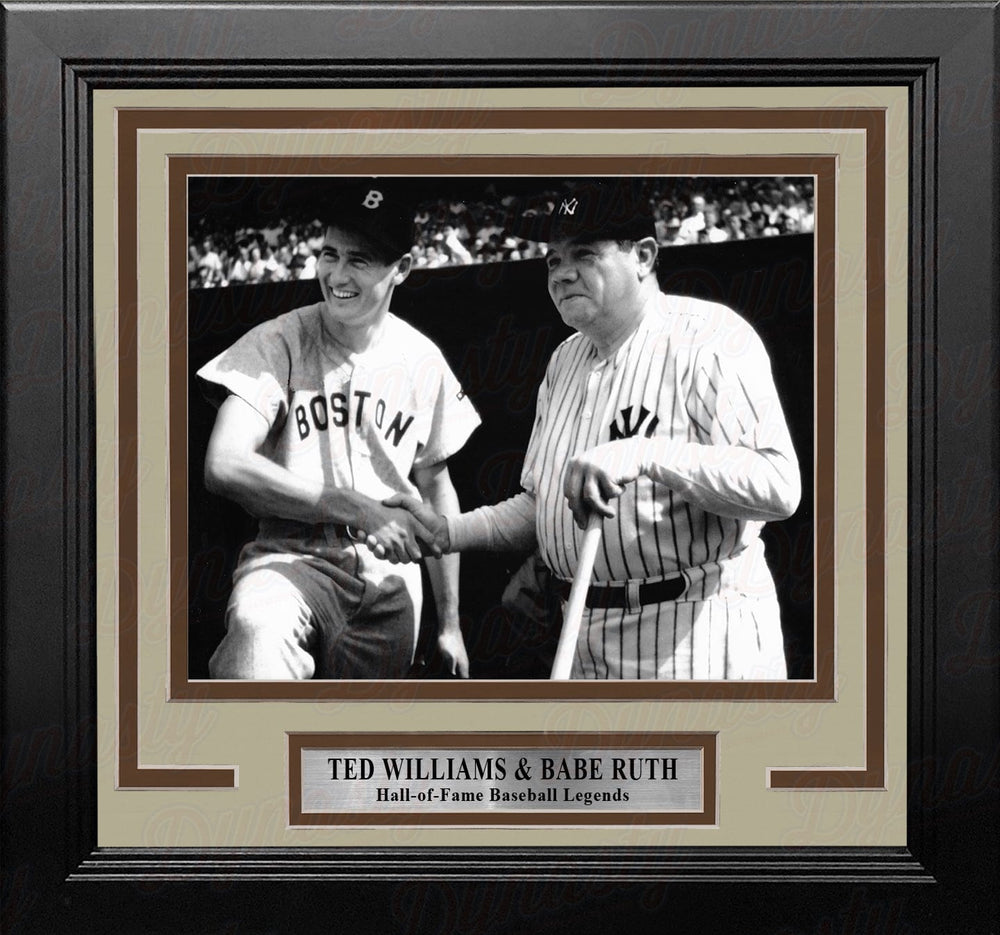 Dynasty Sports & Framing Framed Baseball Photos Ted Williams and Babe Ruth 8" x 10" Framed Baseball Legends Photo