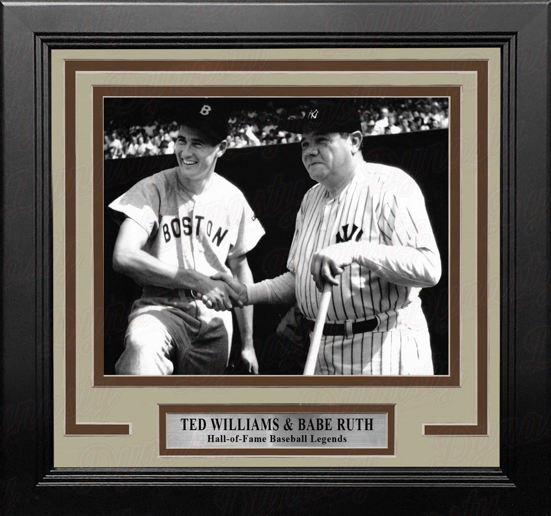 Dynasty Sports & Framing Framed Baseball Photos Ted Williams and Babe Ruth 8" x 10" Framed Baseball Legends Photo