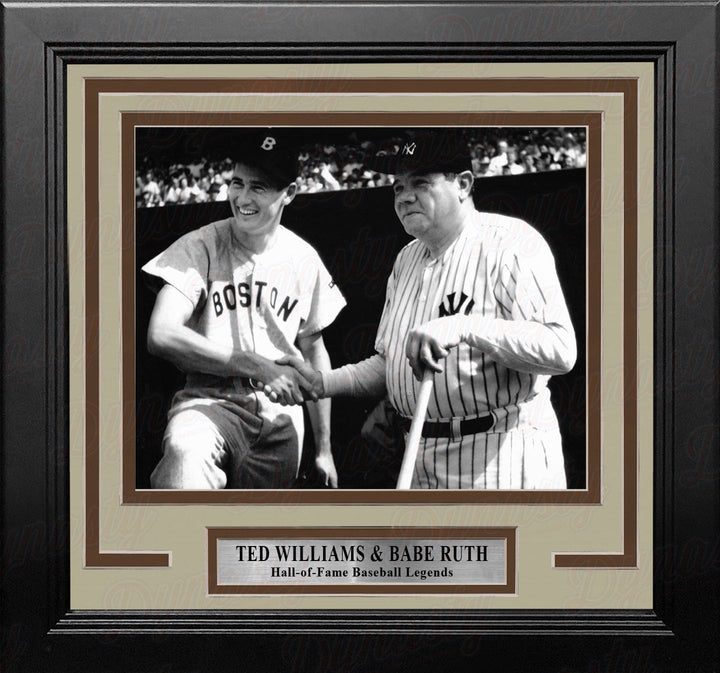 Dynasty Sports & Framing Framed Baseball Photos Ted Williams and Babe Ruth 8" x 10" Framed Baseball Legends Photo