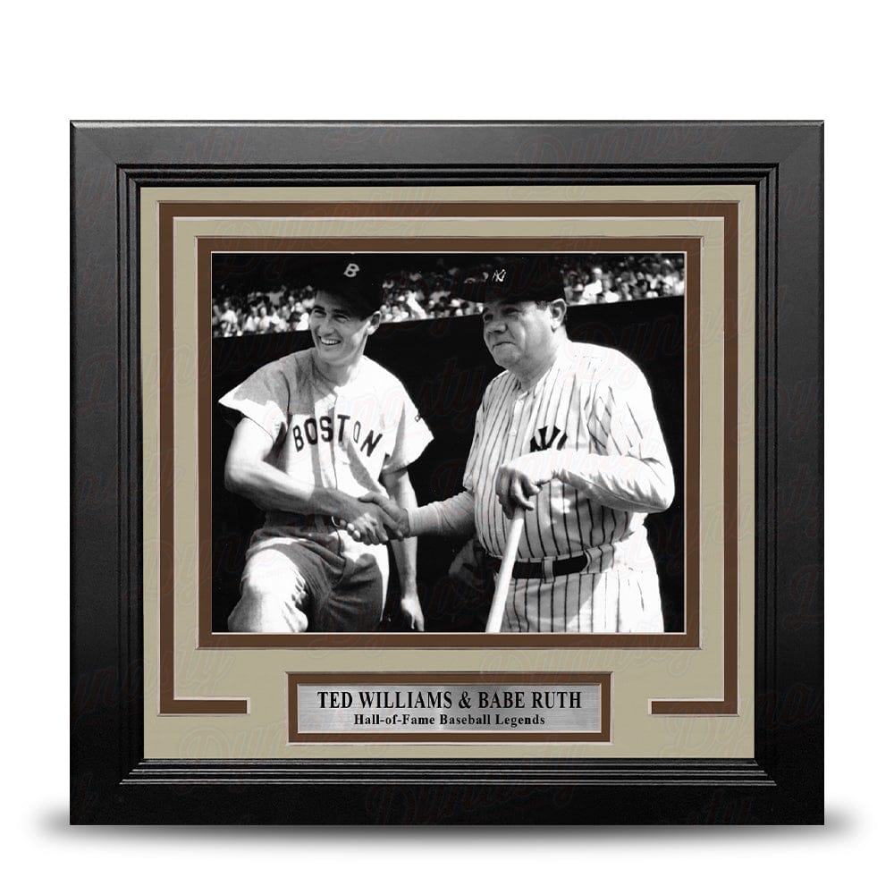 Dynasty Sports & Framing Framed Baseball Photos Ted Williams and Babe Ruth 8" x 10" Framed Baseball Legends Photo
