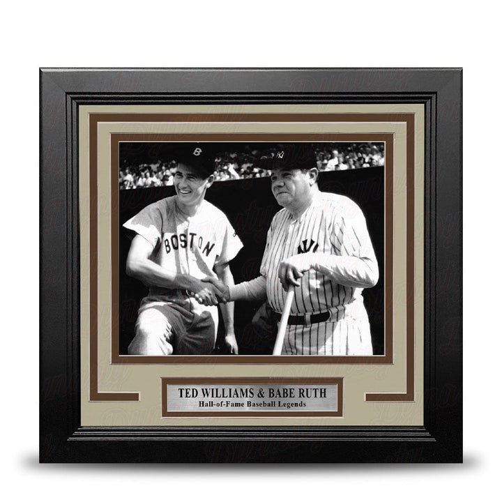 Dynasty Sports & Framing Framed Baseball Photos Ted Williams and Babe Ruth 8" x 10" Framed Baseball Legends Photo