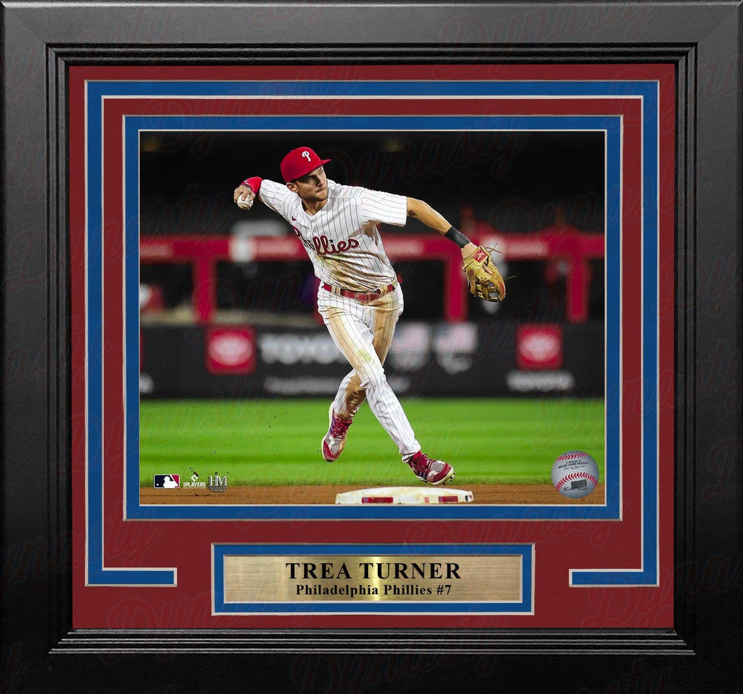 Dynasty Sports & Framing Framed Baseball Photos Trea Turner in Action Philadelphia Phillies 11" x 14" Framed Baseball Photo