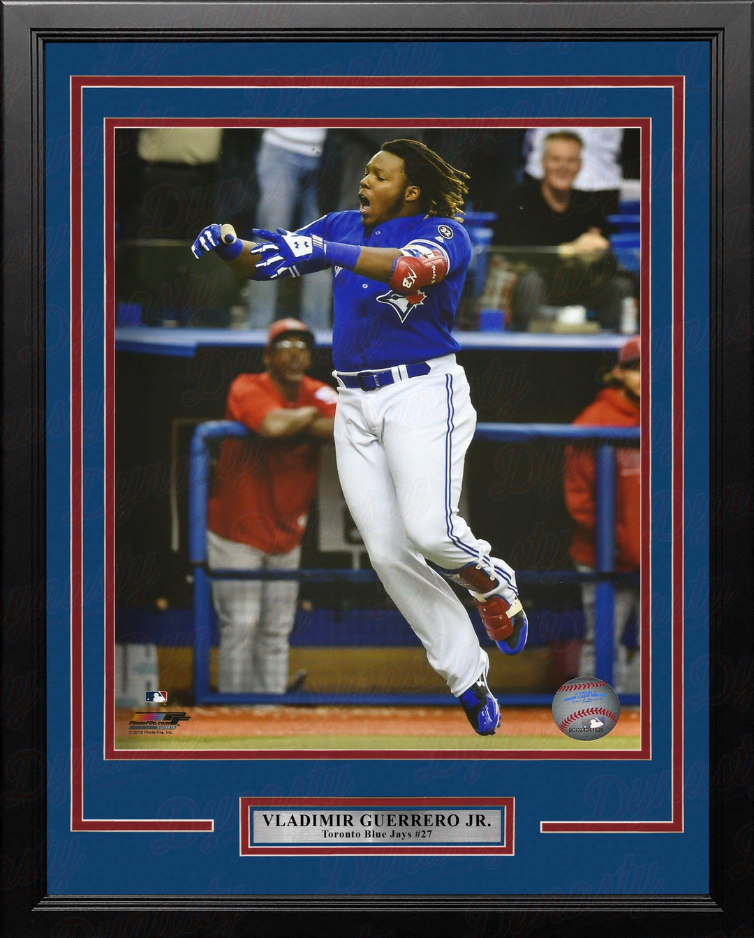 Dynasty Sports & Framing Framed Baseball Photos Vladimir Guerrero, Jr. Walk-Off Home Run Celebration Toronto Blue Jays 11x14 Framed Baseball Photo