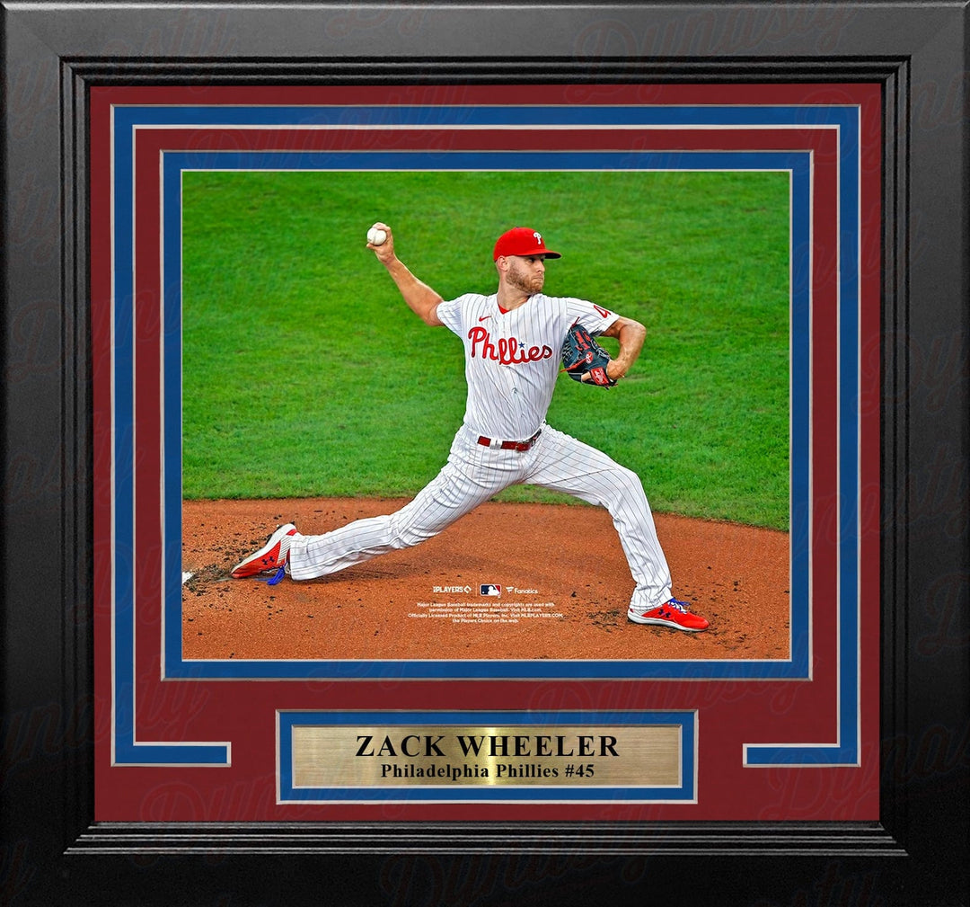 Dynasty Sports & Framing Framed Baseball Photos Zack Wheeler in Action Philadelphia Phillies 8" x 10" Framed Baseball Photo