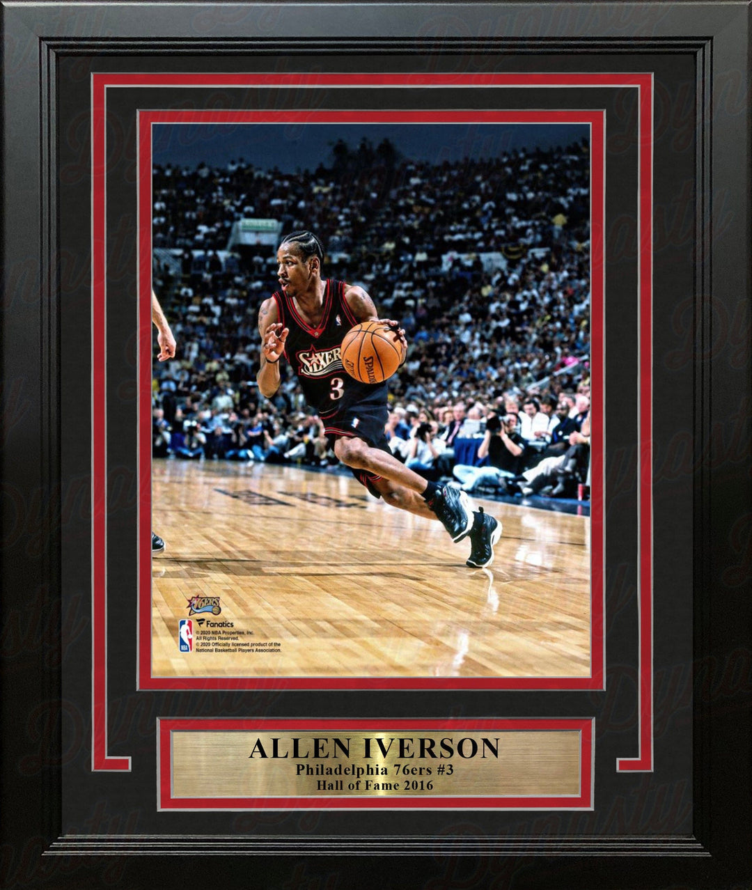 Dynasty Sports & Framing Framed Basketball Photos Allen Iverson in Action Philadelphia 76ers 8" x 10" Framed Basketball Photo