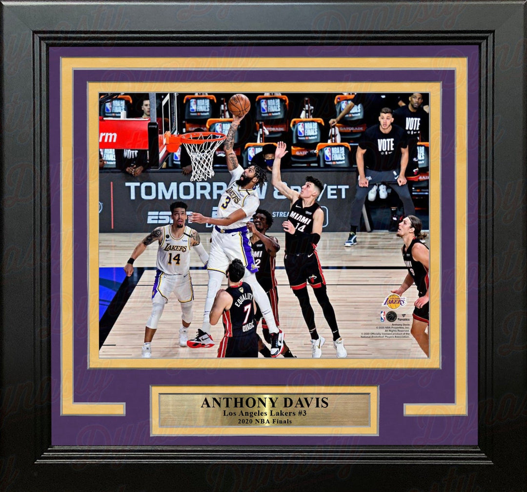 Dynasty Sports & Framing Framed Basketball Photos Anthony Davis 2020 NBA Finals Slam Dunk Los Angeles Lakers 8" x 10" Framed Basketball Photo