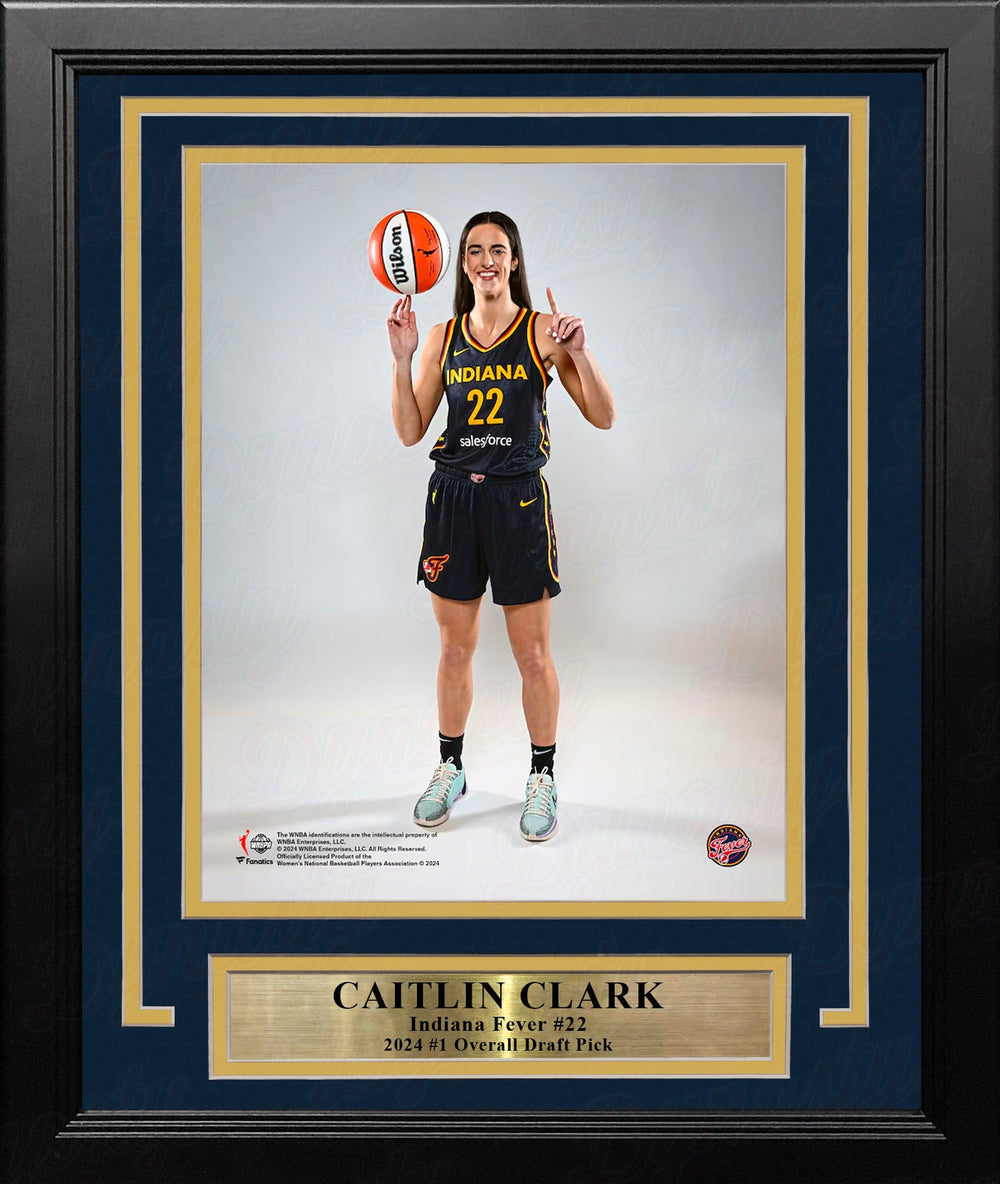 Dynasty Sports & Framing Framed Basketball Photos Caitlin Clark Number One Draft Pose Indiana Fever 8" x 10" Framed WNBA Basketball Photo