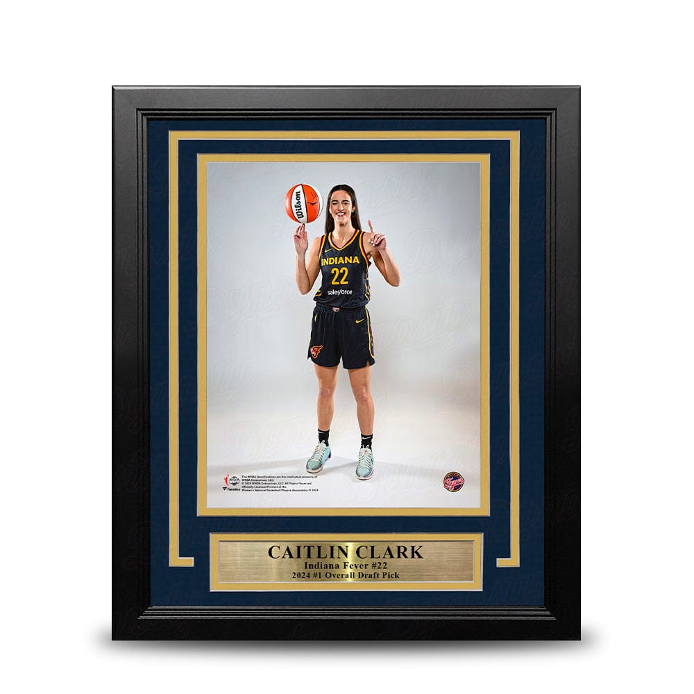 Dynasty Sports & Framing Framed Basketball Photos Caitlin Clark Number One Draft Pose Indiana Fever 8" x 10" Framed WNBA Basketball Photo