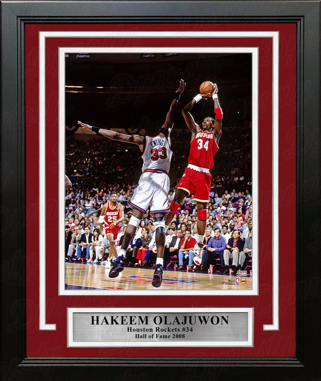 Dynasty Sports & Framing Framed Basketball Photos Hakeem Olajuwon in Action Houston Rockets 8" x 10" Framed Basketball Photo
