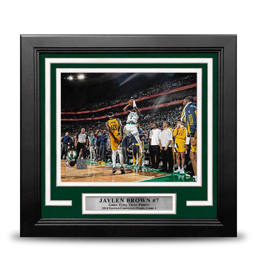 Dynasty Sports & Framing Framed Basketball Photos Jaylen Brown Game-Tying 3-Pointer Boston Celtics 8" x 10" Framed 2024 Conference Finals Photo
