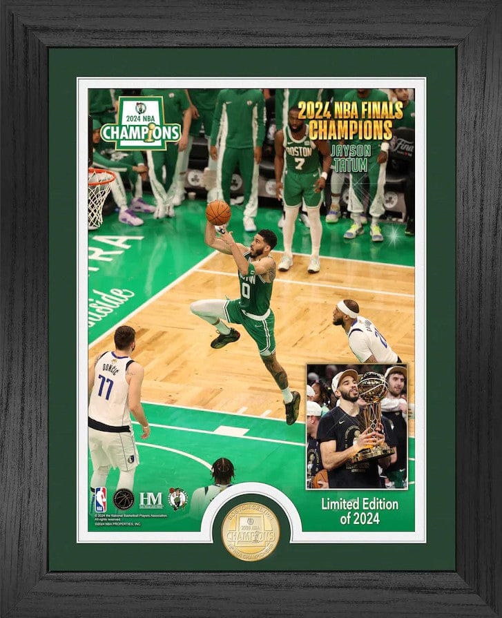 Dynasty Sports & Framing Framed Basketball Photos Jayson Tatum Boston Celtics Highland Mint 2024 NBA Champions 13" x 16" Trophy Raising Photo Mint