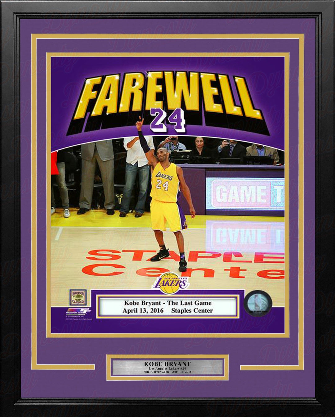 Dynasty Sports & Framing Framed Basketball Photos Kobe Bryant Final Career NBA Game Los Angeles Lakers 11" x 14" Framed Basketball Photo