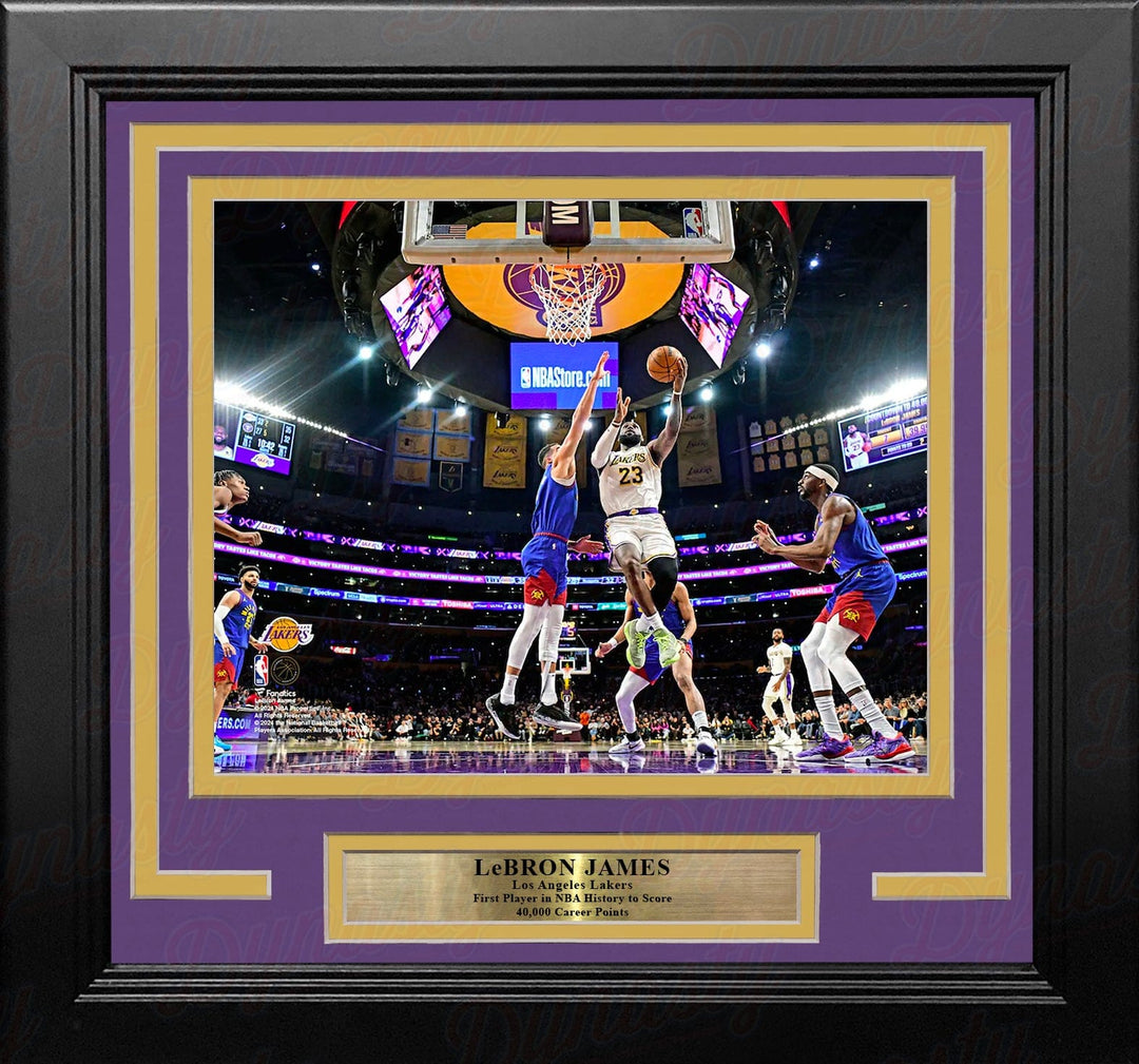 Dynasty Sports & Framing Framed Basketball Photos LeBron James 1st Player to Score 40,000 Points Los Angeles Lakers 8" x 10" Framed Basketball Photo