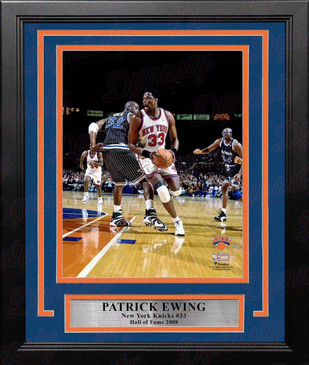 Dynasty Sports & Framing Framed Basketball Photos Patrick Ewing v. Shaquille O'Neal New York Knicks 8" x 10" Framed Basketball Photo