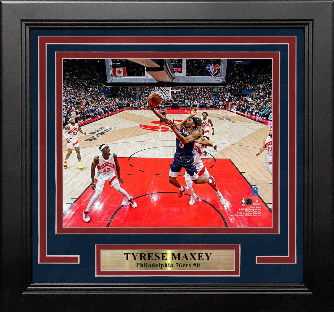 Dynasty Sports & Framing Framed Basketball Photos Tyrese Maxey City Edition Action Philadelphia 76ers 8" x 10" Framed Basketball Photo