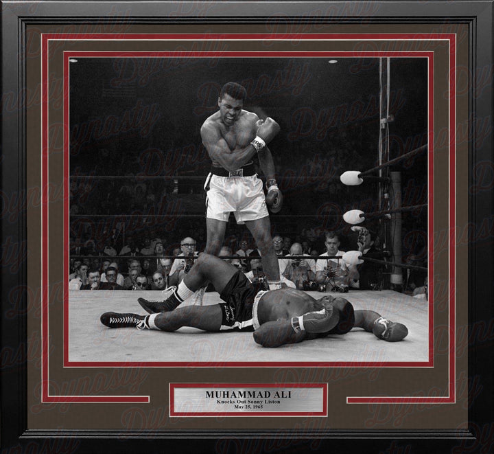 Dynasty Sports & Framing Framed Boxing Photos 11x14 Framed Photo Muhammad Ali Knocks Out Sonny Liston Framed Boxing Photo