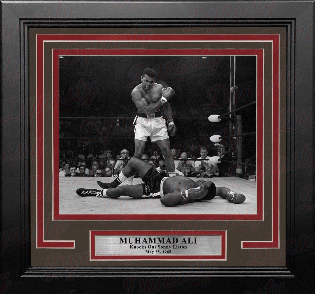 Dynasty Sports & Framing Framed Boxing Photos 8x10 Framed Photo Muhammad Ali Knocks Out Sonny Liston Framed Boxing Photo