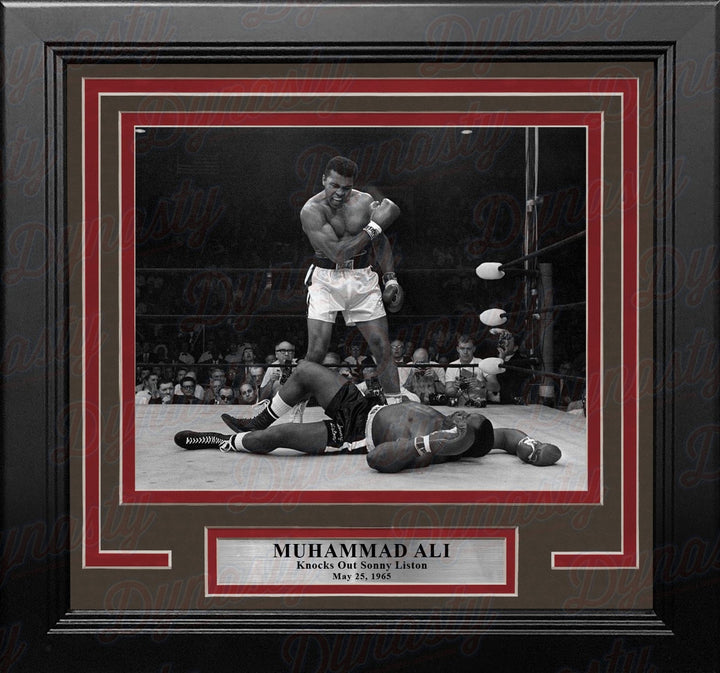Dynasty Sports & Framing Framed Boxing Photos 8x10 Framed Photo Muhammad Ali Knocks Out Sonny Liston Framed Boxing Photo