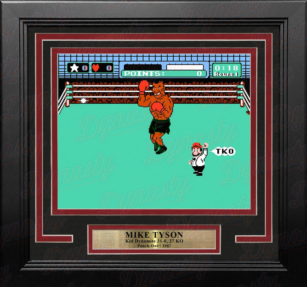 Dynasty Sports & Framing Framed Boxing Photos Mike Tyson Punch-Out!! 8" x 10" Framed Video Game Boxing Photo