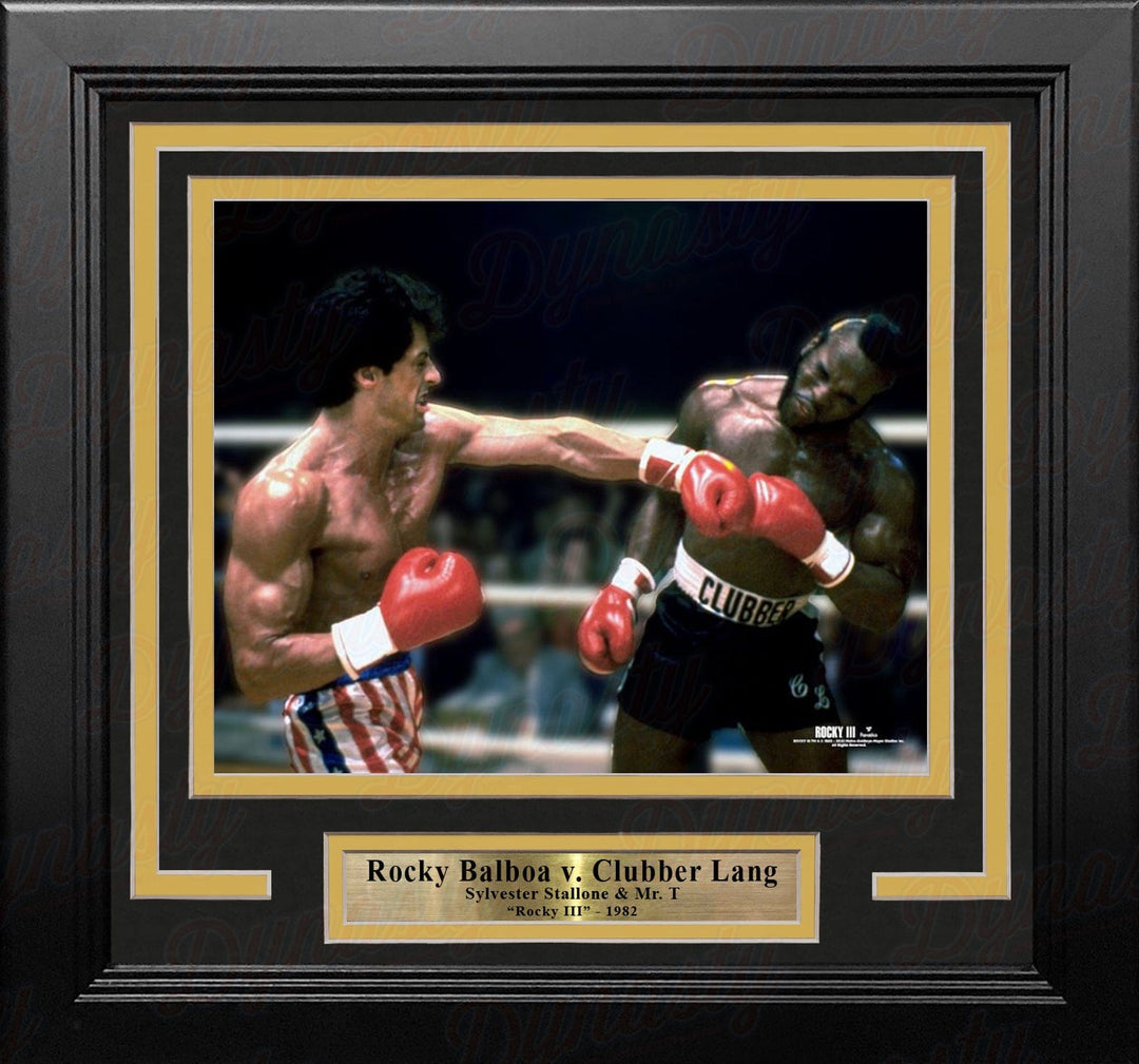 Dynasty Sports & Framing Framed Entertainment Photos Rocky Balboa v. Clubber Lang 8" x 10" Framed Movie Photo