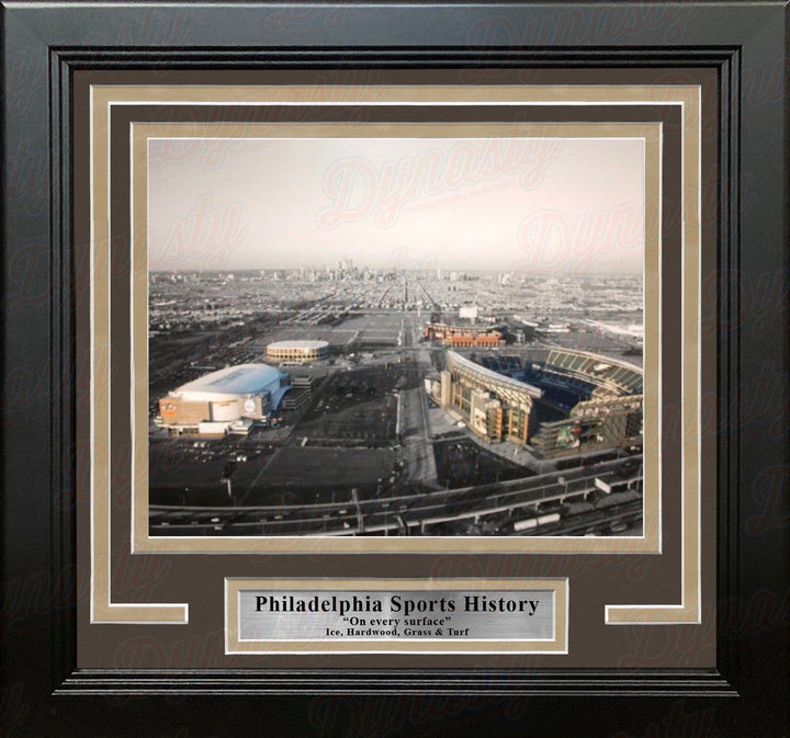 Dynasty Sports & Framing Framed Football Photos 8x10 Framed Photo Philadelphia Sports Complex (Lincoln Financial, Citizen's Bank, Wells Fargo, Spectrum) Framed Photo