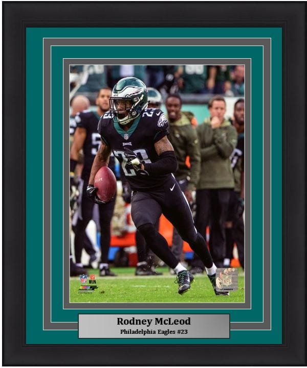 Dynasty Sports & Framing Framed Football Photos 8x10 Framed Photo Rodney McLeod in Action Philadelphia Eagles NFL Football Framed and Matted Photo