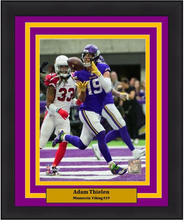 Dynasty Sports & Framing Framed Football Photos Adam Thielen Touchdown Catch Minnesota Vikings 8" x 10" Framed Football Photo