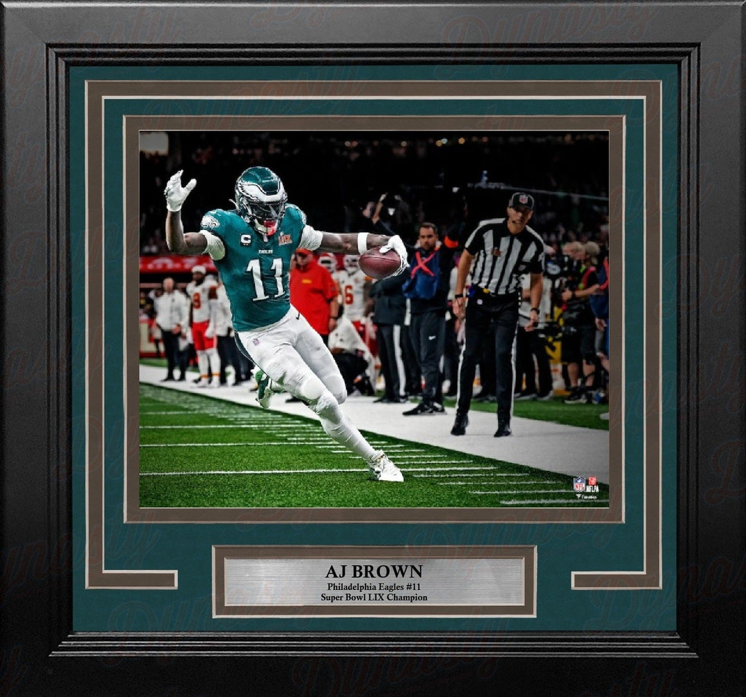 Dynasty Sports & Framing Framed Football Photos AJ Brown Super Bowl LIX Action Philadelphia Eagles 8" x 10" Framed Football Photo