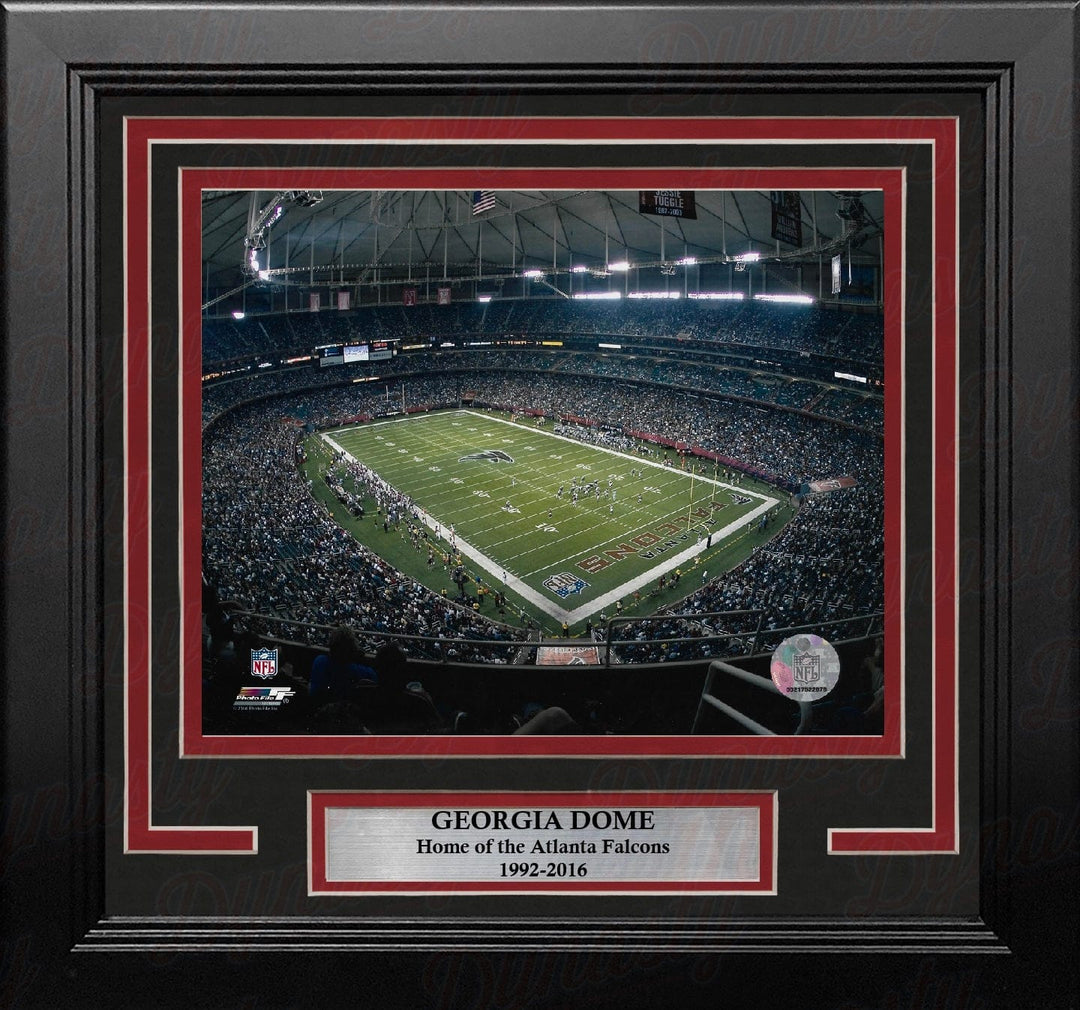 Dynasty Sports & Framing Framed Football Photos Atlanta Falcons Georgia Dome Aerial View 8" x 10" Framed Football Stadium Photo