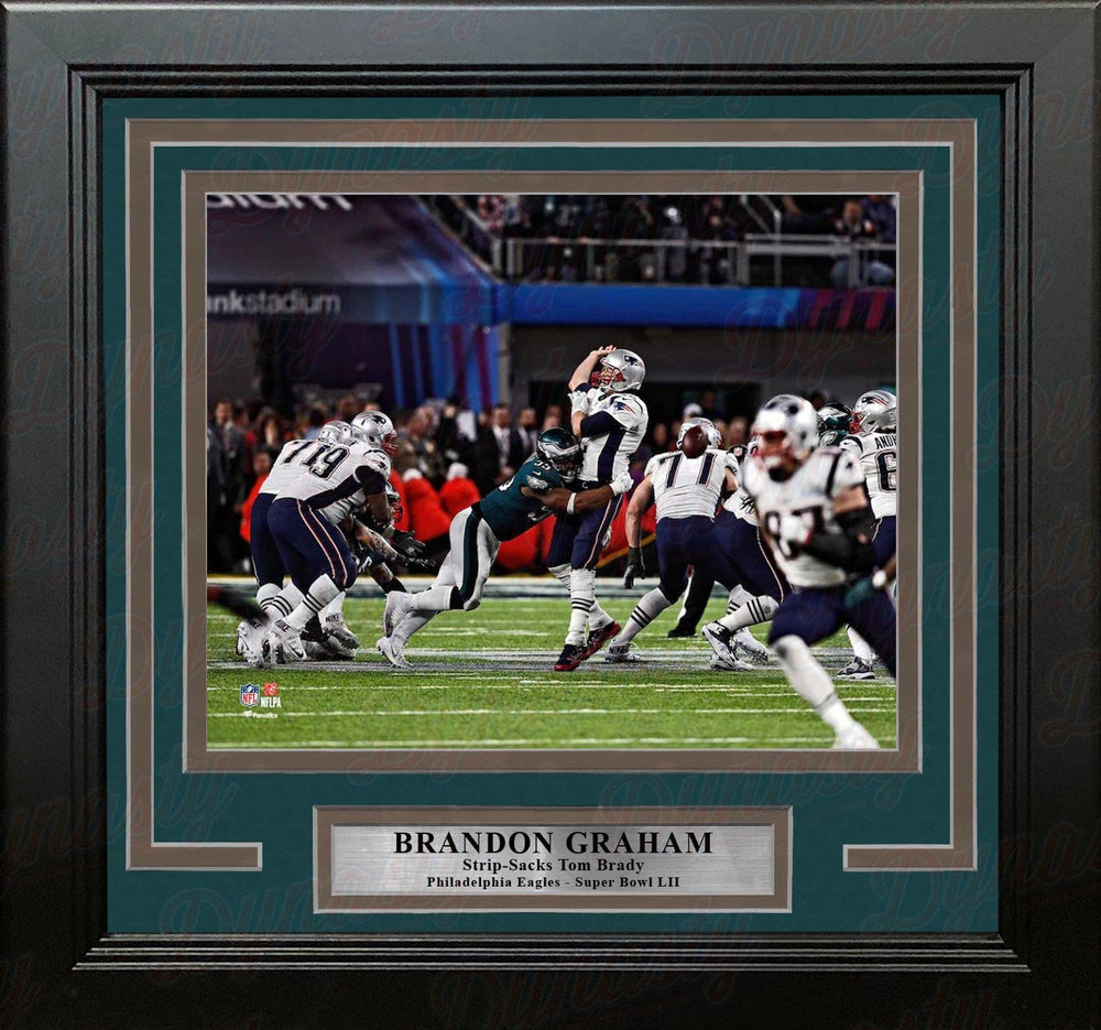Dynasty Sports & Framing Framed Football Photos Brandon Graham Sacks Tom Brady Super Bowl LII Philadelphia Eagles 8" x 10" Framed Football Photo