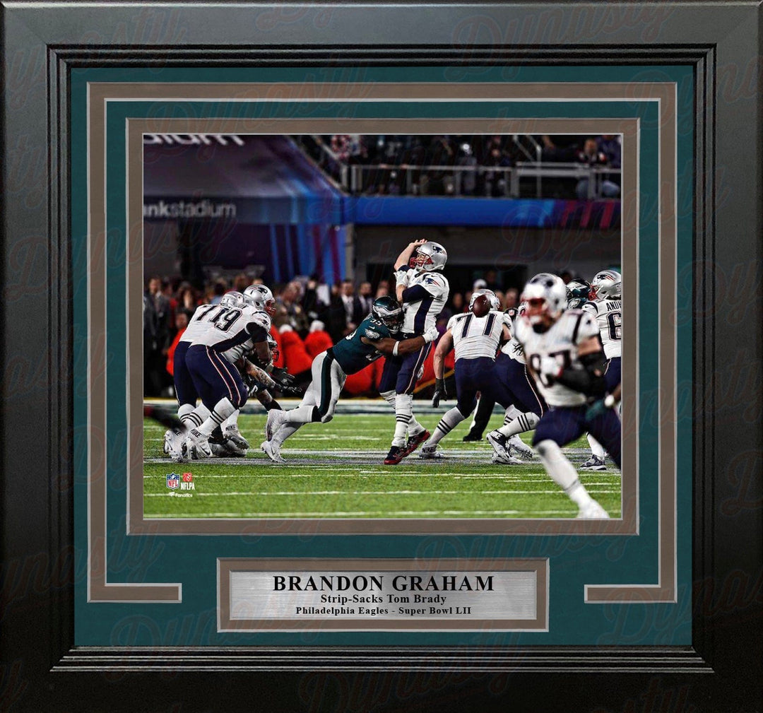 Dynasty Sports & Framing Framed Football Photos Brandon Graham Sacks Tom Brady Super Bowl LII Philadelphia Eagles 8" x 10" Framed Football Photo